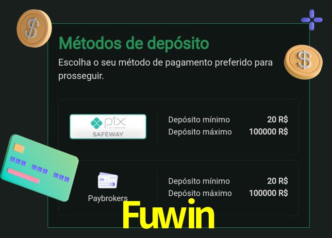 O cassino Fuwin oferece uma grande variedade de métodos de pagamento
